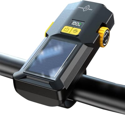 VHV - Fietsverlichting USB Oplaadbaar - Solar LED Voorlicht Fiets voor Nacht Rijden - waterbestendig ontwerp, digitaal display - voor Mountainbike, Racefiets, Stadsfiets, E-bike en Woon-Werkverkeer