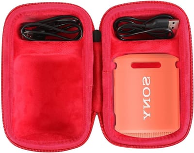 Reisopbergtas voor Draagbare Bluetooth Speaker - Geschikt voor Sony SRS-XB12 en SRS-XB13, Rood, Bescherming en Transport