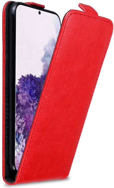 Cadorabo Hoesje geschikt voor Samsung Galaxy S20 PLUS in APPEL ROOD - Beschermhoes in flip design Case Cover met magnetische sluiting
