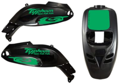 Piaggio Typhoon Stickerset - Hurricane - Groen