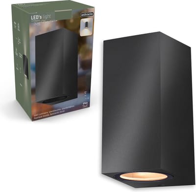 LED outdoor - muurlamp SanFrancisco - 2xGU10 IP54 - Antraciet