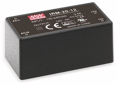 MEAN WELL AC/DC-printvoeding IRM-20-24, 24 V-/0,9 A, 21,6 W