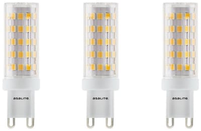 Asalite LED Lamp G9 Fitting - 6W = 50W - 600 Lumen - 3000K Warm Wit Licht - Niet Dimbaar - 220-240V - G9 LED Steeklampje - 3 stuks