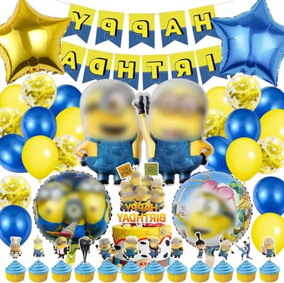 Dailygoods- Verjaardagsdecoratie 46 Stuks - Folieballonnen/Latexballonnen - Taarttopper/Grote Taarttopper - Banner - Themafeestaccessoires - Hoogwaardige Materialen - Feestdecoratie