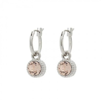 Biba Hang Oorbellen Zilver met Swarovski Steentje Silk