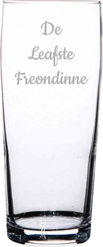 Gegraveerde bierfluitje 19cl De Leafste Freondinne