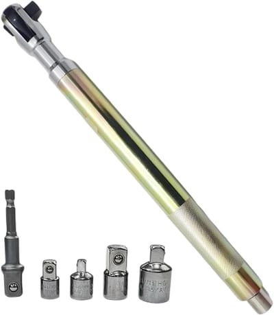 Verlengsleutel Set - Dopsleutel Adapters - Klusser Werkzaamheden - Hoog Koppel - 5 Delig - Geel