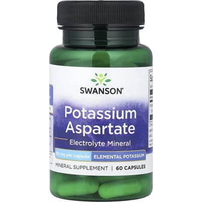 Swanson, Kaliumaspartaat, 99 mg, 60 capsules