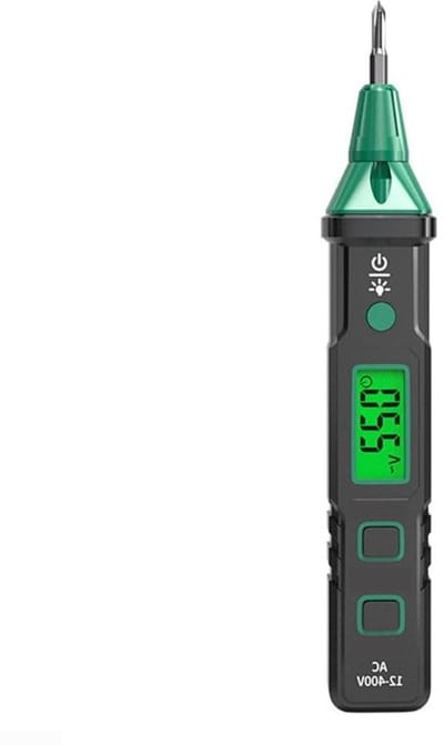 Spanningsmeter Pen - Spanningstester Contactloos - Elektrische Inspecties - Niet-Contact Detectie - 12-400V AC - Zwart