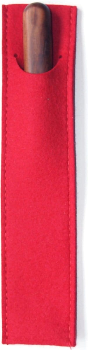 Robert Herder Windmühlenmesser Messer-Etui van Rood Wollen Vilt – 240x55x2 mm