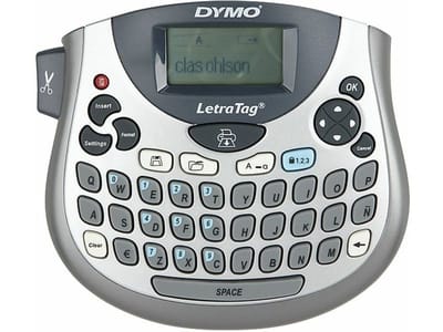 Dymo LetraTag LT-100T-labelmaker | Draagbare labelprinter met QWERTY-toetsenbord | Zilver | Ideaal voor op kantoor of thuis
