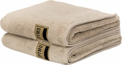 PTMD Luxe Handdoeken - Badhanddoek - 100% katoen - 600 g/m² - 50 x 100 cm- Créme - Set Van 2