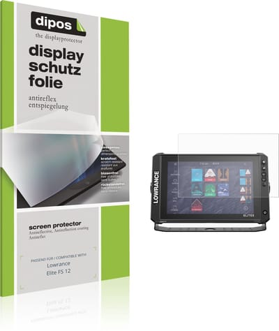 dipos – 2x Matte Beschermfolie geschikt voor Lowrance Elite FS 12 | Krasbestendige & antireflecterende Screenprotector Ultra-Thin