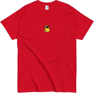 Grappig Dames en Heren Zomer Sferen T Shirt - Cartoon Badeendje Summer Vibes - Rood - S