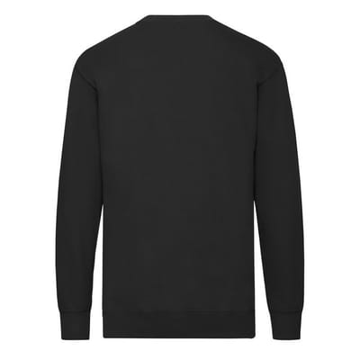 Fruit of the Loom Heren Lichtgewicht Set-In Sweatshirt (Zwart)
