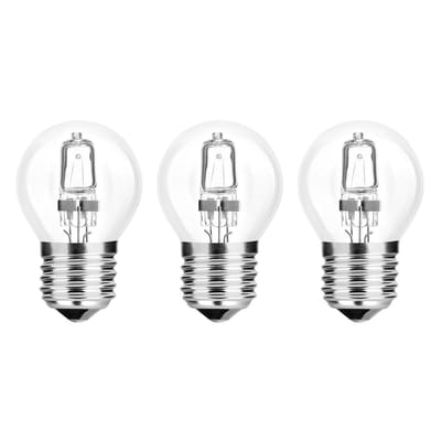 Modee E27 Halogeen Lamp Dimbaar 42W ECO - 624lm - 2700K - Warm Wit - ECO Halogeen Globe Mini P45 - 3 stuks