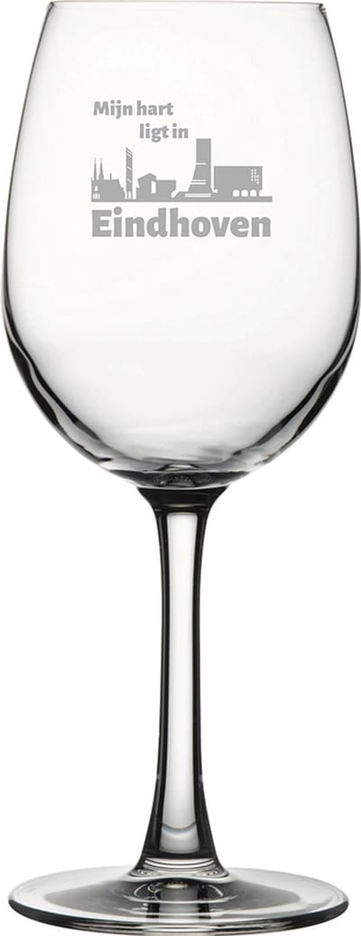 Gegraveerde witte wijnglas 36cl Eindhoven
