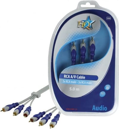HQ Standaard 3x Rca Mannelijk - 3x Rca Mannelijk Kabel 5.00 M