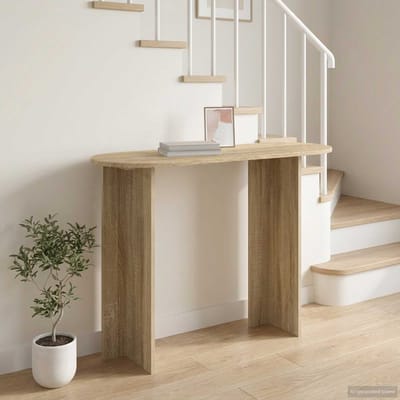 vidaXL - Wandtafel - Sonoma - Eiken - 100 - x - 39,5 - x - 75 - cm - Bewerkt - hout