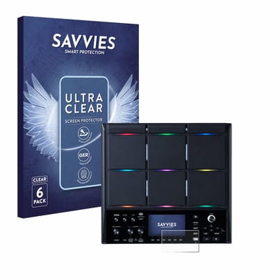 Savvies - Screenprotector voor Roland SPD-SX PRO - Folie Beschermfolie transparant 6 Stuks