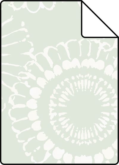 Proefstaal ESTAhome behang bloemen mintgroen - 26.5 x 21 cm - 128861-S