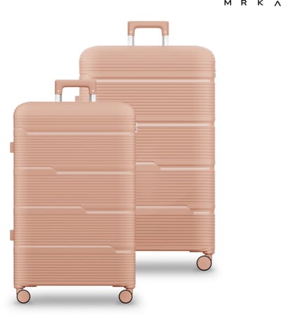 MRKA® Milano - Reiskoffer duoset - 2-delig Kofferset (S + M) - Onyx - Kofferset - Koffersets - Koffers - Reisbagage - Valies - Lichtgewicht - Polypropyleen Koffer - TSA Slot - Cijferslot - 360° Wielen - Koffers Met Wielen - 35 Liter en 60 Liter