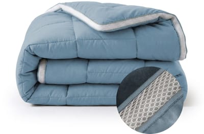 Dekbed-Discounter - Sleeptime Dekbed Zonder Overtrek 140 x 200 cm - Dekbed zonder overtrek - Wasbaar op 40 graden - Verkoelend dekbed - Blauw
