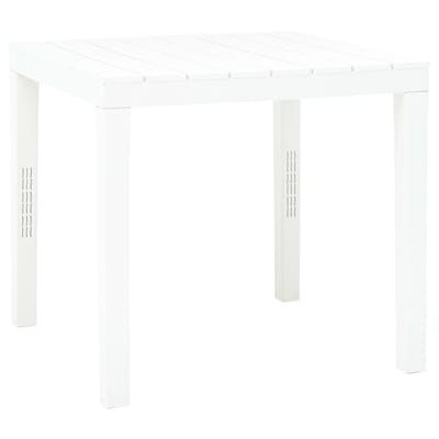 vidaXL - Tuintafel - 78x78x72 - cm - kunststof - wit