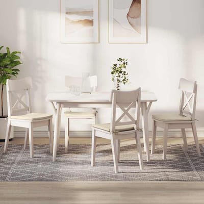 vidaXL - Zitkussens - 4 - st - Corduroy - stof - Crèmekleurig - 40 - x - 40 - x - 3 - cm