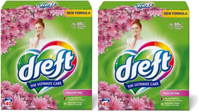 Dreft Ultimate Care Touch Of Pink - Multipack - Waspoeder - 5,2kg (2x2,6kg) - 80 (2x40) Wasbeurten