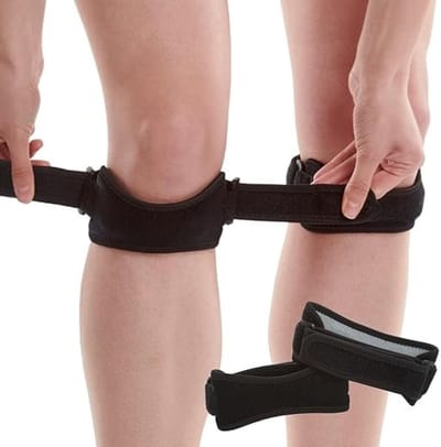 Knee Band - Kniebrace voor de Knieschijfpees – Verstelbare Kniebandage voor Hardlopen - Basketbal - Voetbal en Tennis – Verlichting Bij Peespijn – Set van 2