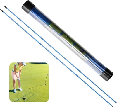 Set van 2 Golf Uitlijning Sticks - Opvouwbare Swing Trainer Hulp voor Betere Richting