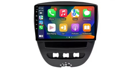 Navigatiesysteem auto met scherm - autoradio geschikt voor CarPlay en Android auto - bluetooth radio - geschikt voor Toyota Aygo 2005-2014