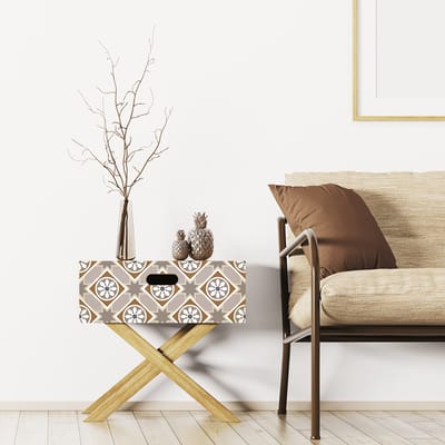 Decoratieve meubelstickers - 24 authentieke Dola cementtegel meubelstickers - 24 stickers 10x10cm