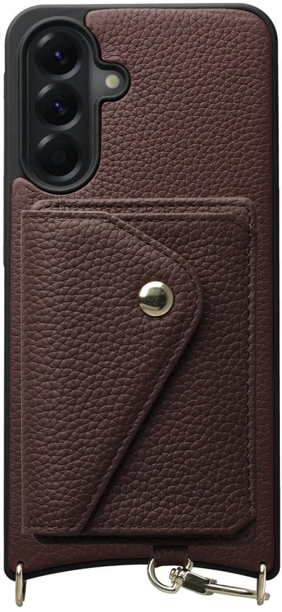 AVY Leren Hoesje Geschikt voor Samsung Galaxy A56 | Met Magnetische Kaarthouder | Compatibel met MagSafe | Leather Case met Wallet | Chocolate
