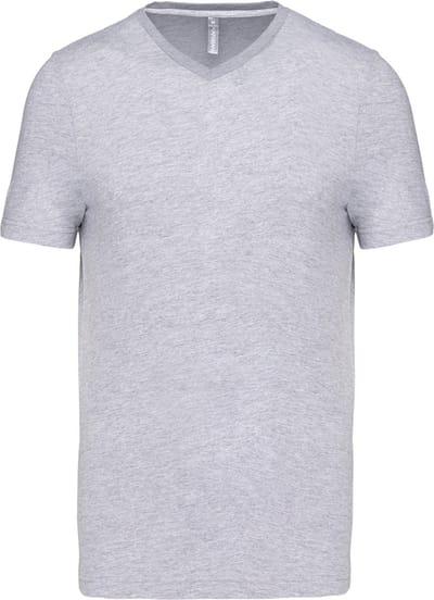 Kariban T-shirt V-hals korte mouwen K357 - Oxford Grey - 3XL