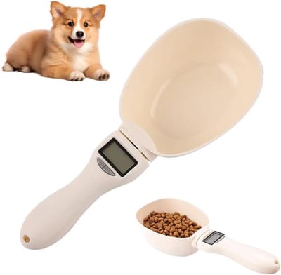 Allecto Plus - Digitale lepelweegschaal 800 g/1 g - LED display - Voederschep voor voedselkruiden - Doseren honden- en kattenvoer