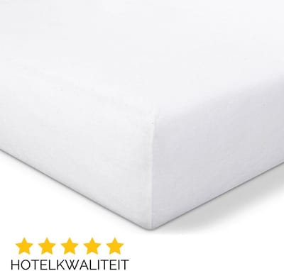 Droomtextiel Molton - Matrasbeschermer Stretch - 200 x 220 cm - Hoogewaardige Kwaliteit - perfecte pasvorm - Super Zacht