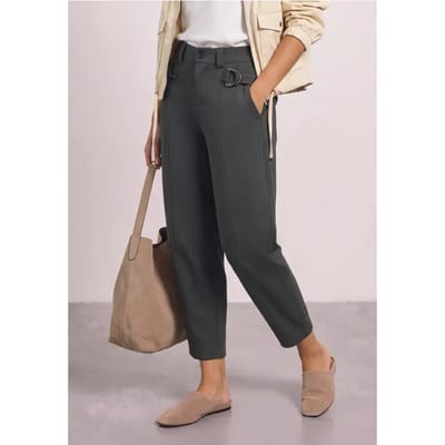 Barrel Leg broek met gespdetail
