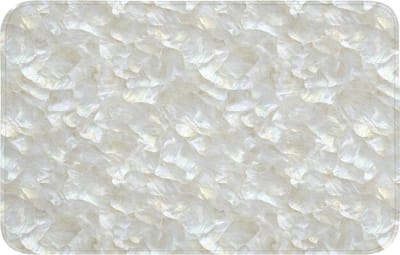 Badmat 80x50 cm - Antislip - Parelmoerglans - Wit - Schelp - Badmatten voor badkamer - Badkamermat - Douchemat - Badkamer mat