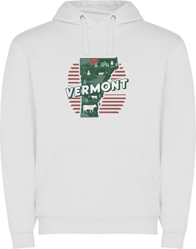 Witte Wanna have hoodie voor de echte Amerika / Verenigde Staten liefhebber de Amerikaanse staat Vermont Print Full Color Color merk Roly maat S
