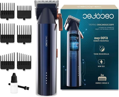 Haartrimmer Borstelloos - Precisie Trimmer - Professioneel Knippen - Aluminium Behuizing - 0.8-2mm Instelbaar - Zilver