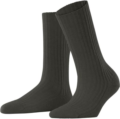 FALKE Cosy Wool Boot eenkleurig wol sokken dames groen - maat 39-42