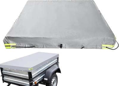 Aanhangerafdekking - Aanhangerzeil Camperzeil - Aanhanger Beschermen - Waterdicht Oxford Doek - 214 x 122 x 13 cm - Grijs