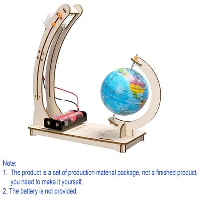 Kinderen Wetenschap Speelgoed Dag Nacht Afwisseling Wereldbol Grappige Leshulpmiddelen Educatieve DIY Technologische Fysica Leerkit Speelgoed beige