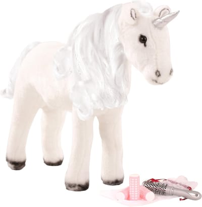 Pluche Eenhoorn voor Haarverzorging - Accessoire voor Poppen tot 50 cm