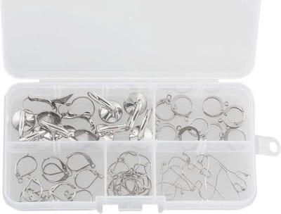 Pakket - Stainless Steel Oorhangers (5 verschillende soorten) Antiek Zilver