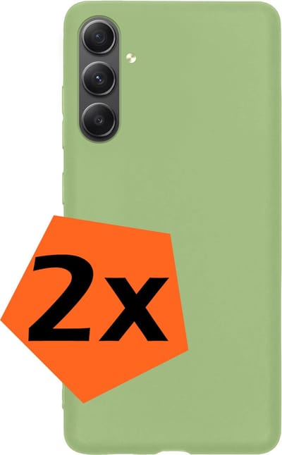 Hoes - 2 Stuks - Geschikt voor Samsung Galaxy A54 - Sterk & Shockproof - Case Siliconen - Back Cover - Telefoon Hoes - Groen
