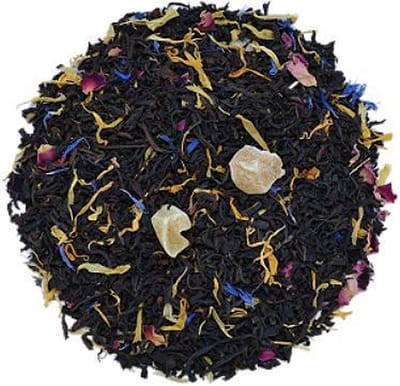 madame Ochtendlicht - Zwarte ochtend thee met mango - zwarte thee met bloemen - madame chai - zwarte thee mix - Biologische  losse thee