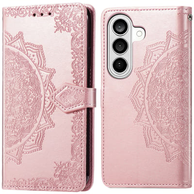 imoshion Hoesje - Geschikt voor Samsung Galaxy S26 - Mandala Bookcase - Rose Gold